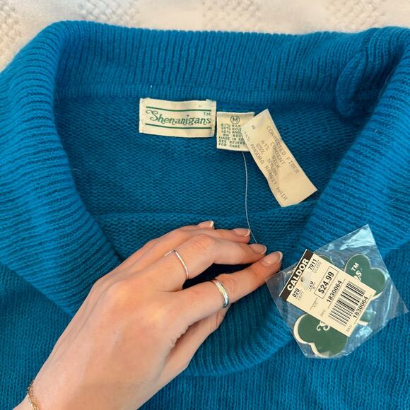 nwt vintage silk blend rabbit hair shenanigans scoop neck turtleneck size Medium - Picture 2 of 3